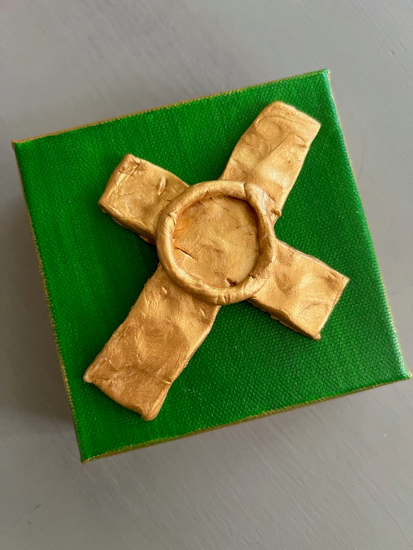 Green & Gold Cross