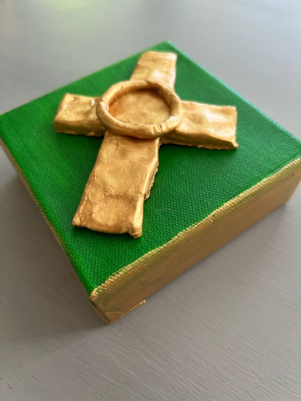 Green & Gold Cross