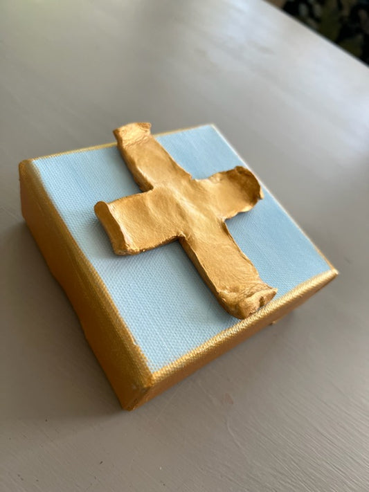 Blue and Gold Cross